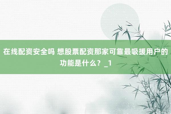 在线配资安全吗 想股票配资那家可靠最吸援用户的功能是什么？_1