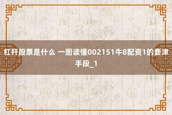 杠杆股票是什么 一图读懂002151牛8配资1的要津手段_1