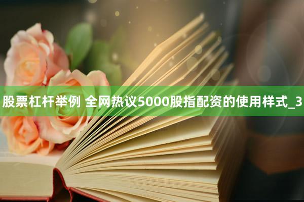 股票杠杆举例 全网热议5000股指配资的使用样式_3