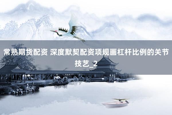 常熟期货配资 深度默契配资项规画杠杆比例的关节技艺_2