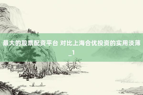 最大的股票配资平台 对比上海合优投资的实用淡薄_1