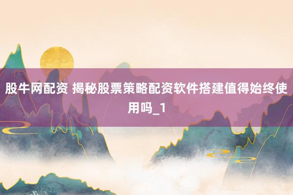 股牛网配资 揭秘股票策略配资软件搭建值得始终使用吗_1